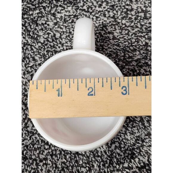 Hazel Atlas Milk Glass Dutch Treat Coffee Mug Vintage - Picture 6 of 7